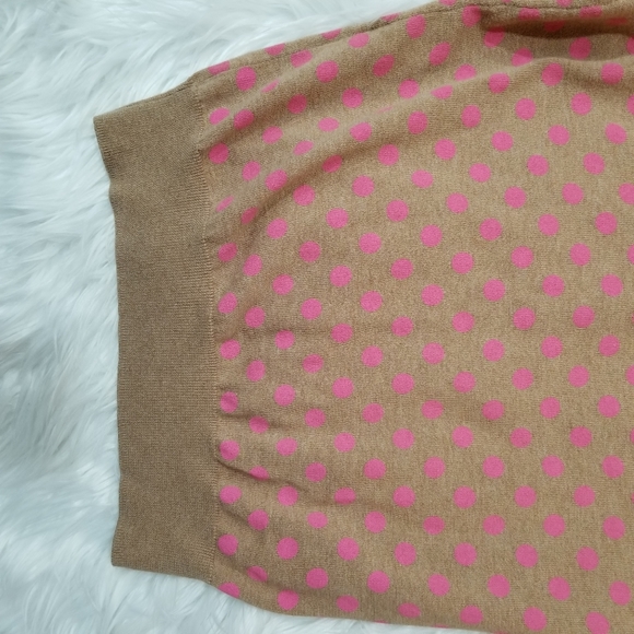 LANDS' END Cardigan Color Tan With Pink, SIZE S.. - Picture 11 of 15